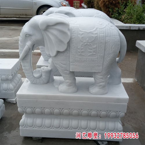 草坪石雕大象 广安大象石雕雕塑制作厂