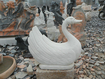 石雕鹅素 凝固于石中的优雅与风骨